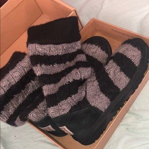 Australia 'Classic Tall' Stripe Cable Knit Boot